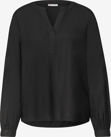STREET ONE Split Neck Tunika in Schwarz: Vorderseite