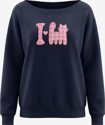 Sweat-shirt MYMO en bleu : devant