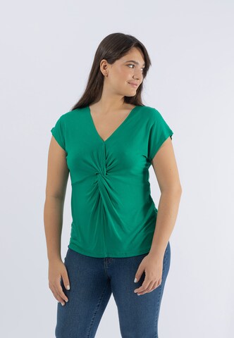 October Shirt in Groen: voorkant