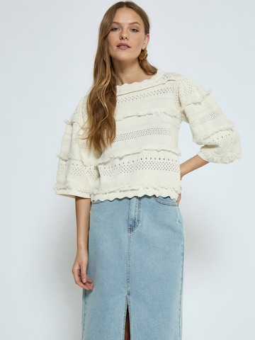 Pullover 'Tamanna' di Peppercorn in beige: frontale