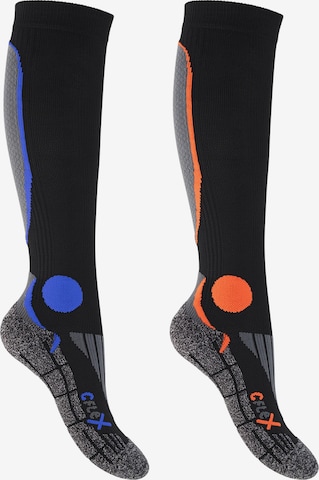cflex Sportsocken 'Performance' in Schwarz: Vorderseite