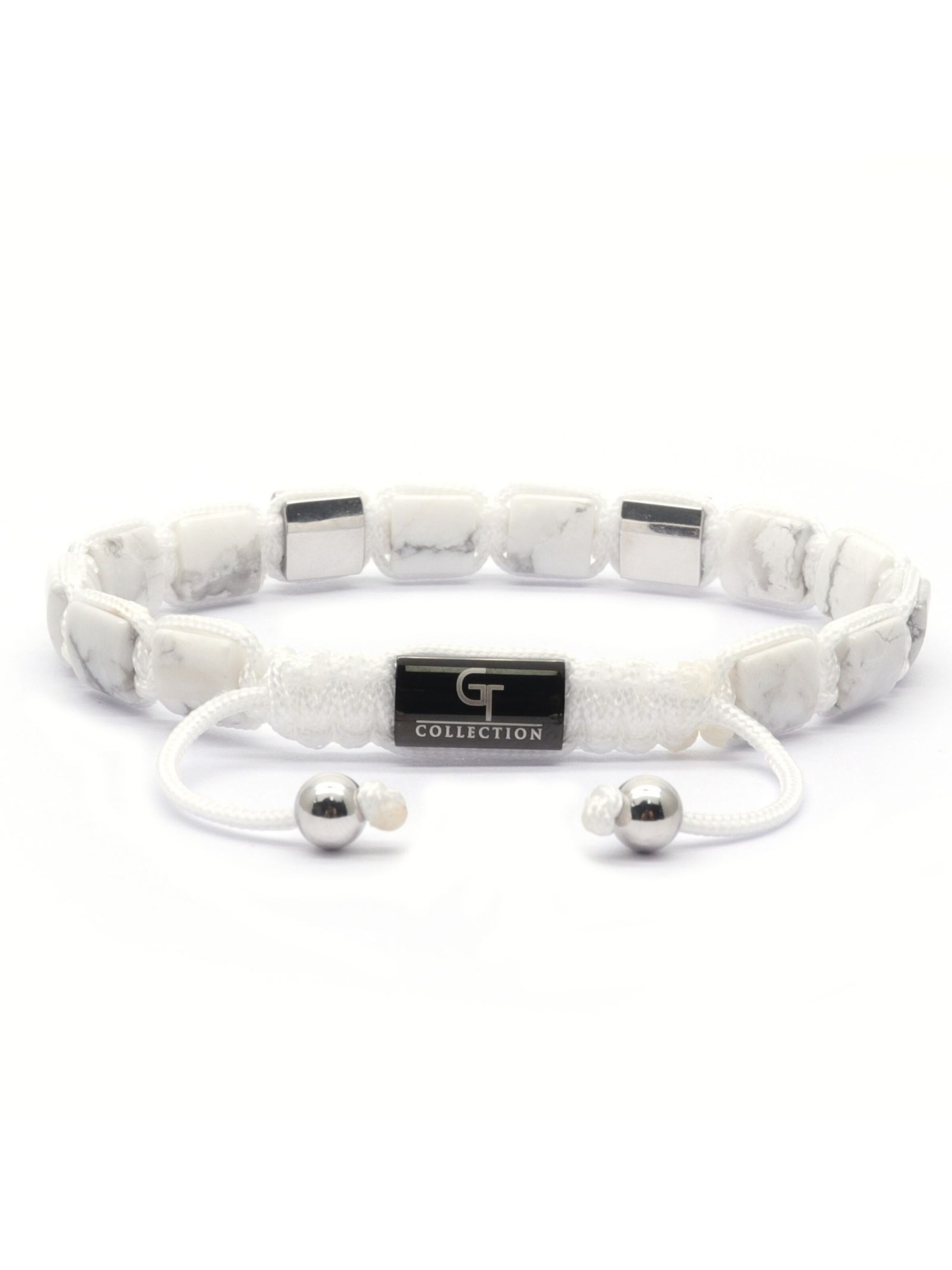 GT Collection Bracelet 'Flat-Bead' in White
