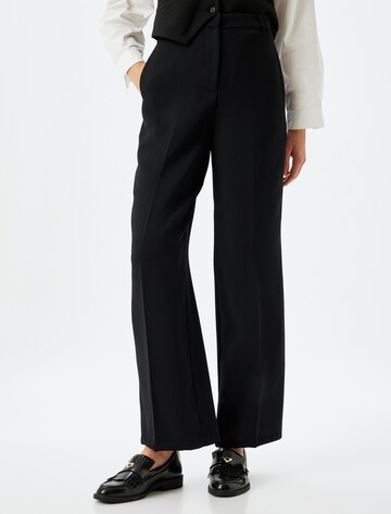Koton Wide leg Pantalon in Zwart: voorkant