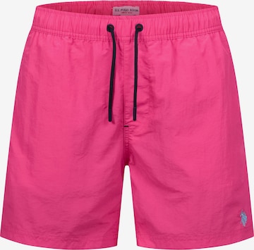 U.S. POLO ASSN. Zwemshorts in Roze: voorkant