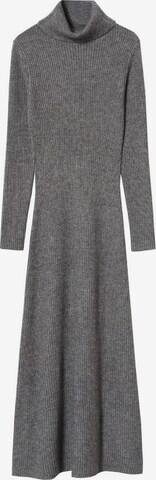 MANGO Knitted dress in Grey: front