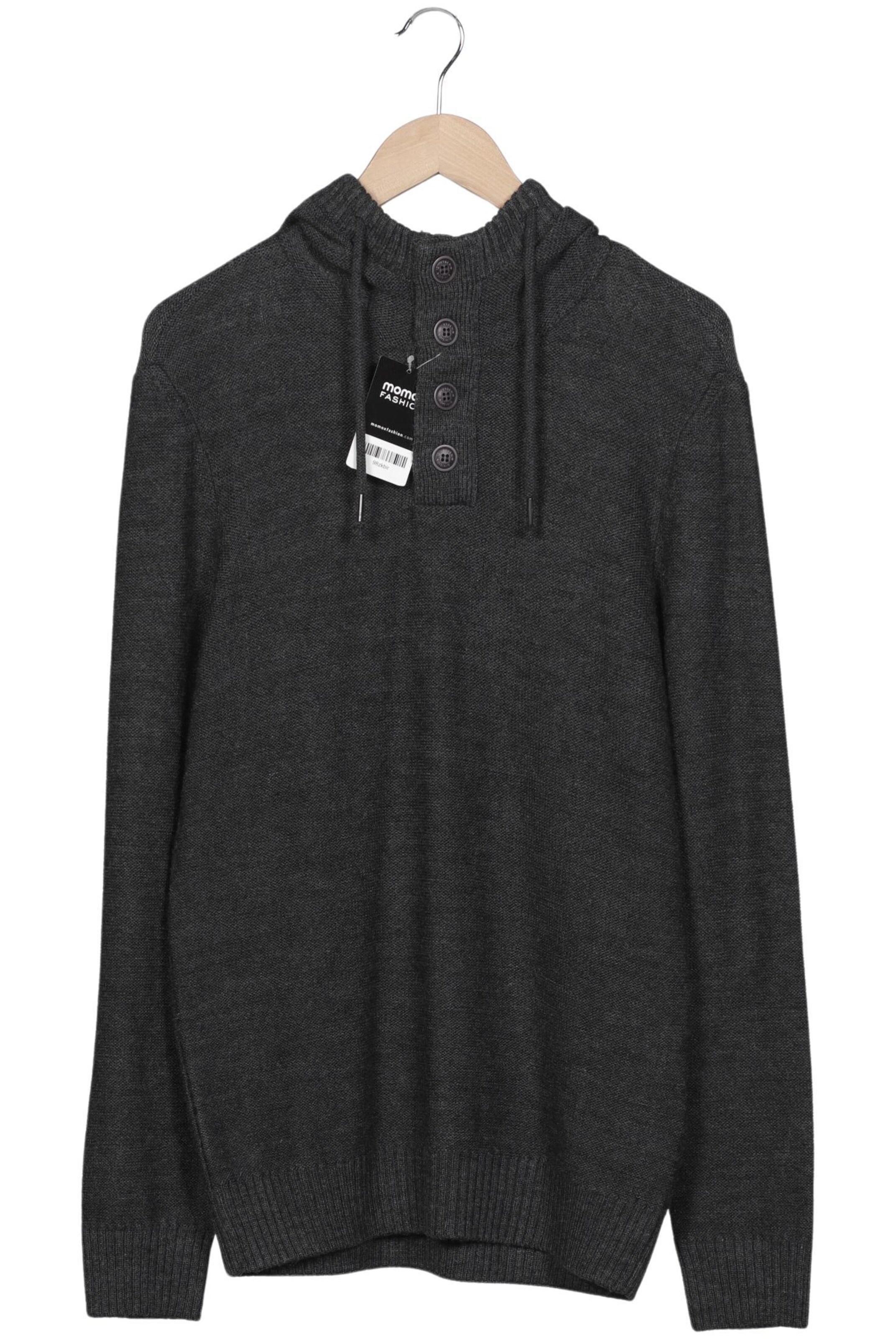 TOM TAILOR DENIM Kapuzenpullover L in Grau: Vorderseite