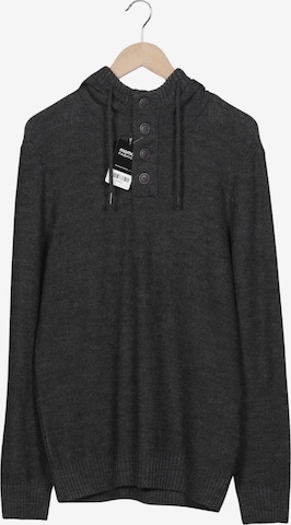 TOM TAILOR DENIM Kapuzenpullover L in Grau: Vorderseite