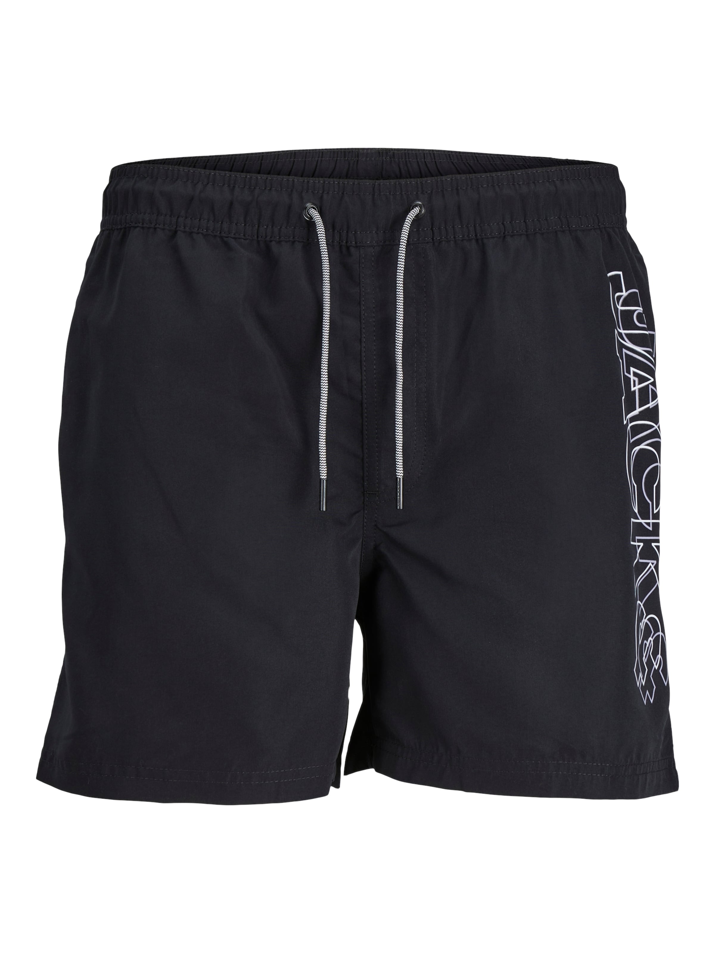 JACK & JONES - Calções de banho 'JPSTFiji' em preto: frente