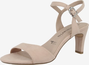 TAMARIS - Sandalias con hebilla en beige: frente