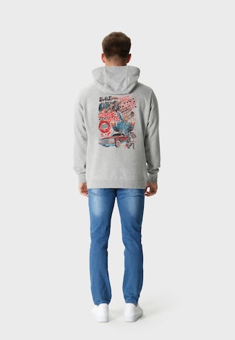 Oldskull Sweatshirt 'Xtreme Retro Rock Skull Graphic' in Grey