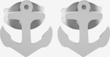 Akzent Earrings 'Edelstahl, Anker, 4 Farben, 8x7,5 mm, Maritimes Design' in Silver: front