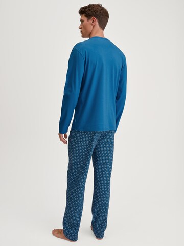 CALIDA Long Pajamas 'Relax Imprint' in Blue