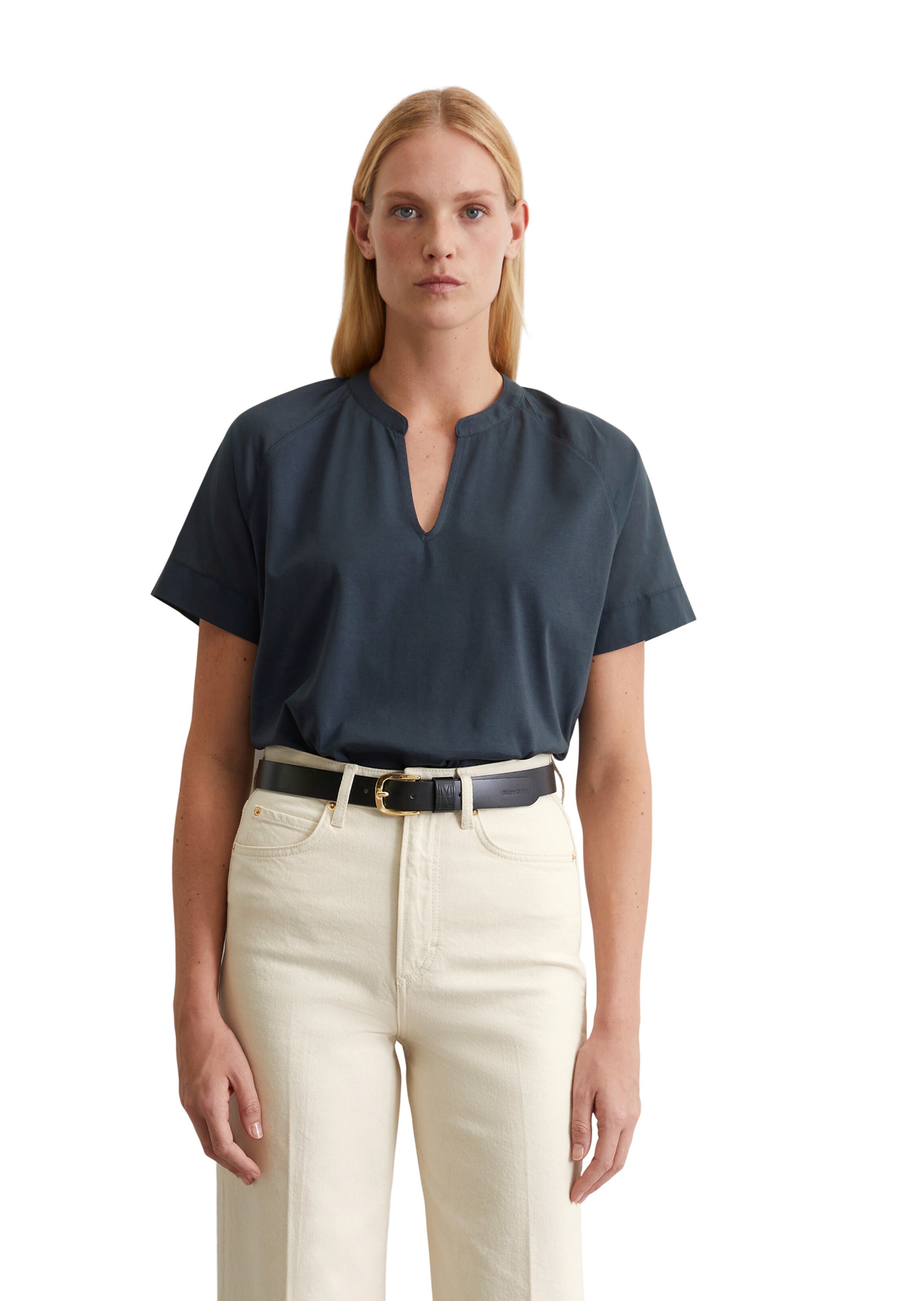 Marc O'Polo Blouse in Blauw: voorkant