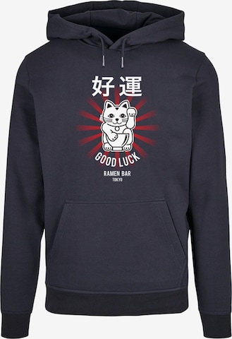 Merchcode Sweatshirt 'Torc - Good Luck' in Blue: front