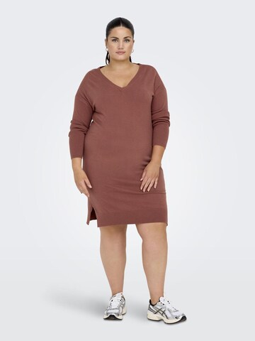 ONLY Carmakoma Gebreide jurk 'Ibi' in Rood