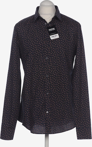 H&M Button Up Shirt in L in Blue: front