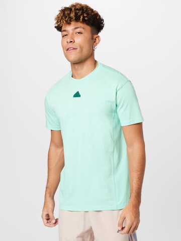 ADIDAS SPORTSWEAR - Camisa funcionais 'City Escape' em verde: frente