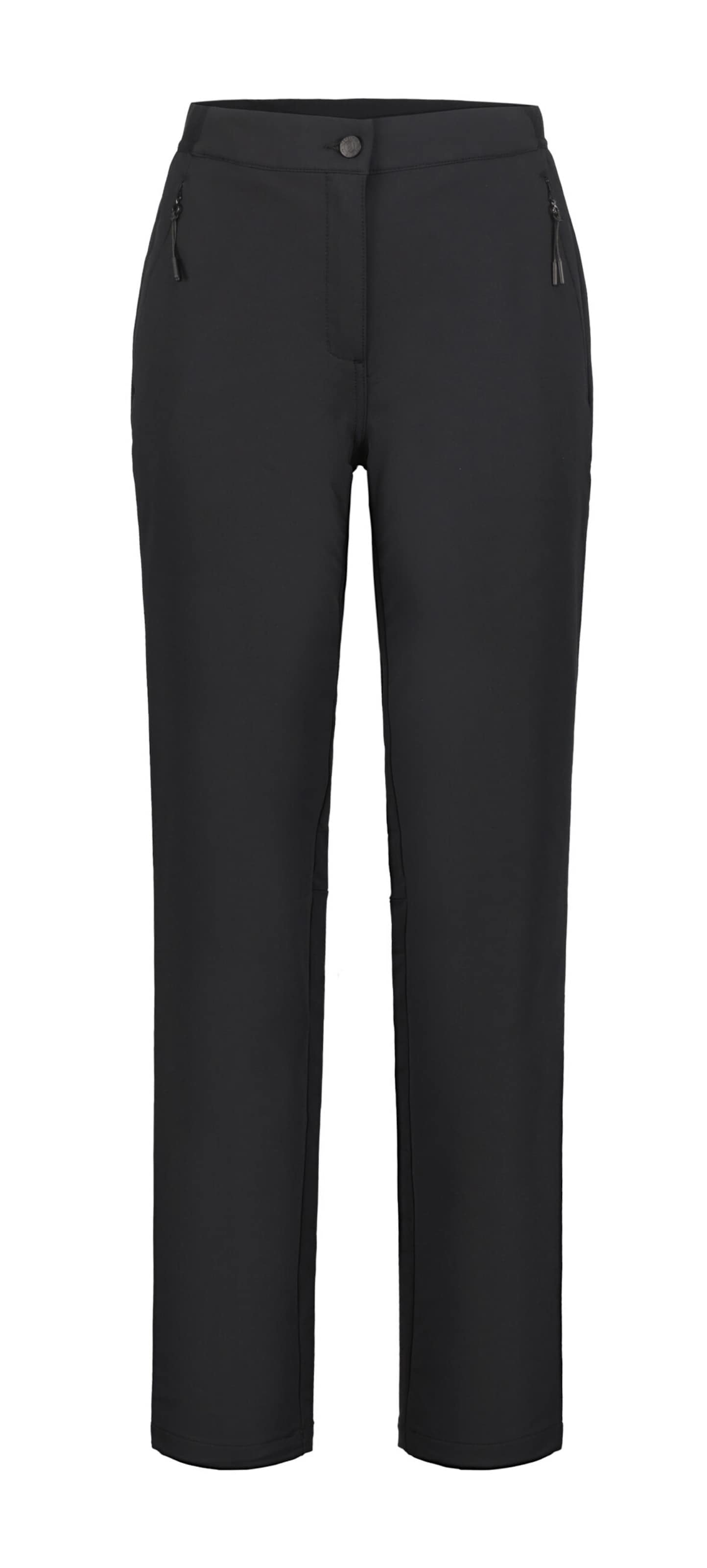 ICEPEAK regular Παντελόνι 'Agri' σε μαύρο: μπροστά