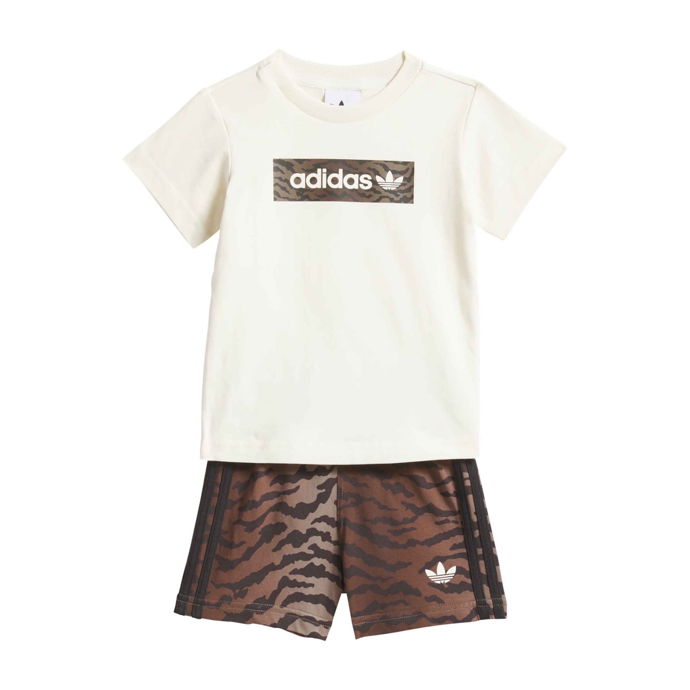 ADIDAS ORIGINALS Set 'AOP SHORT TEE' in Braun: Vorderseite