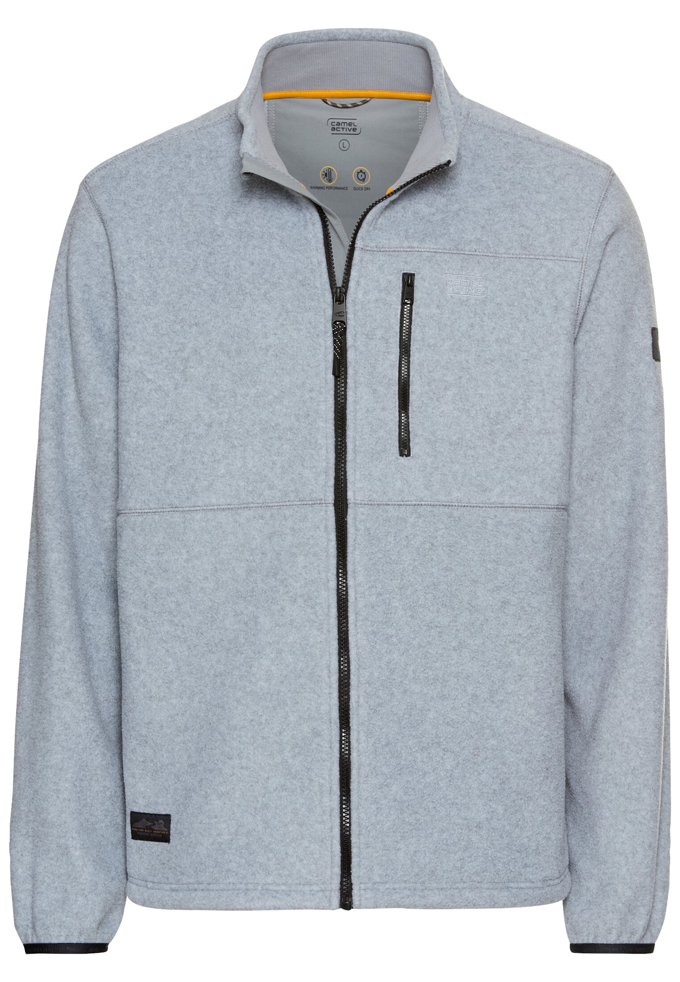 CAMEL ACTIVE Fleece Jacket in Grey: front