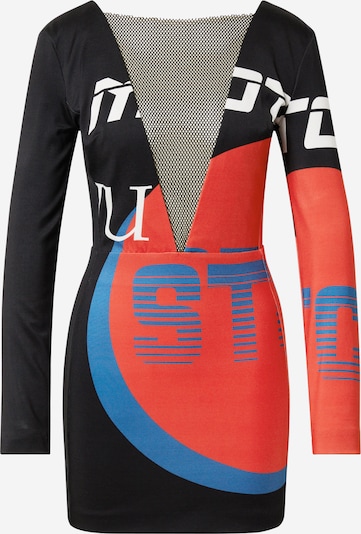 Just Cavalli Kleid in blau / rot / schwarz / weiß, Produktansicht
