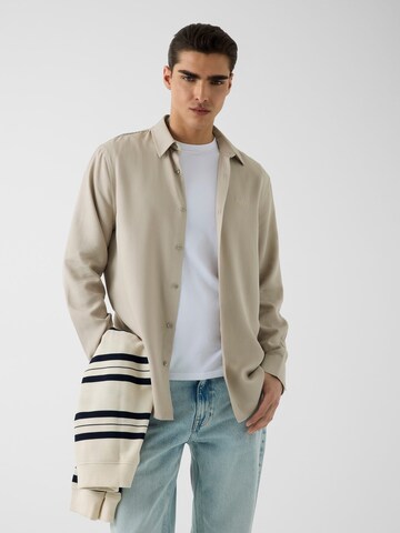 GUESS Regular fit Button Up Shirt in Beige: front