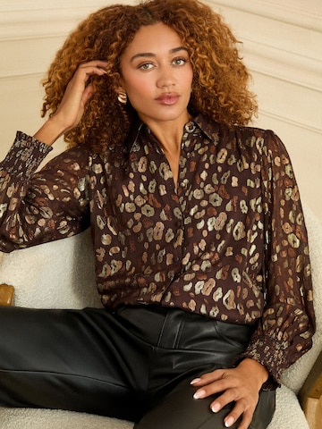 love & roses Blouse in Brown
