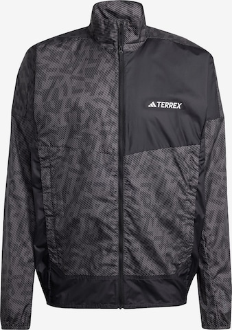 Veste de sport 'Trail' ADIDAS TERREX en gris : devant