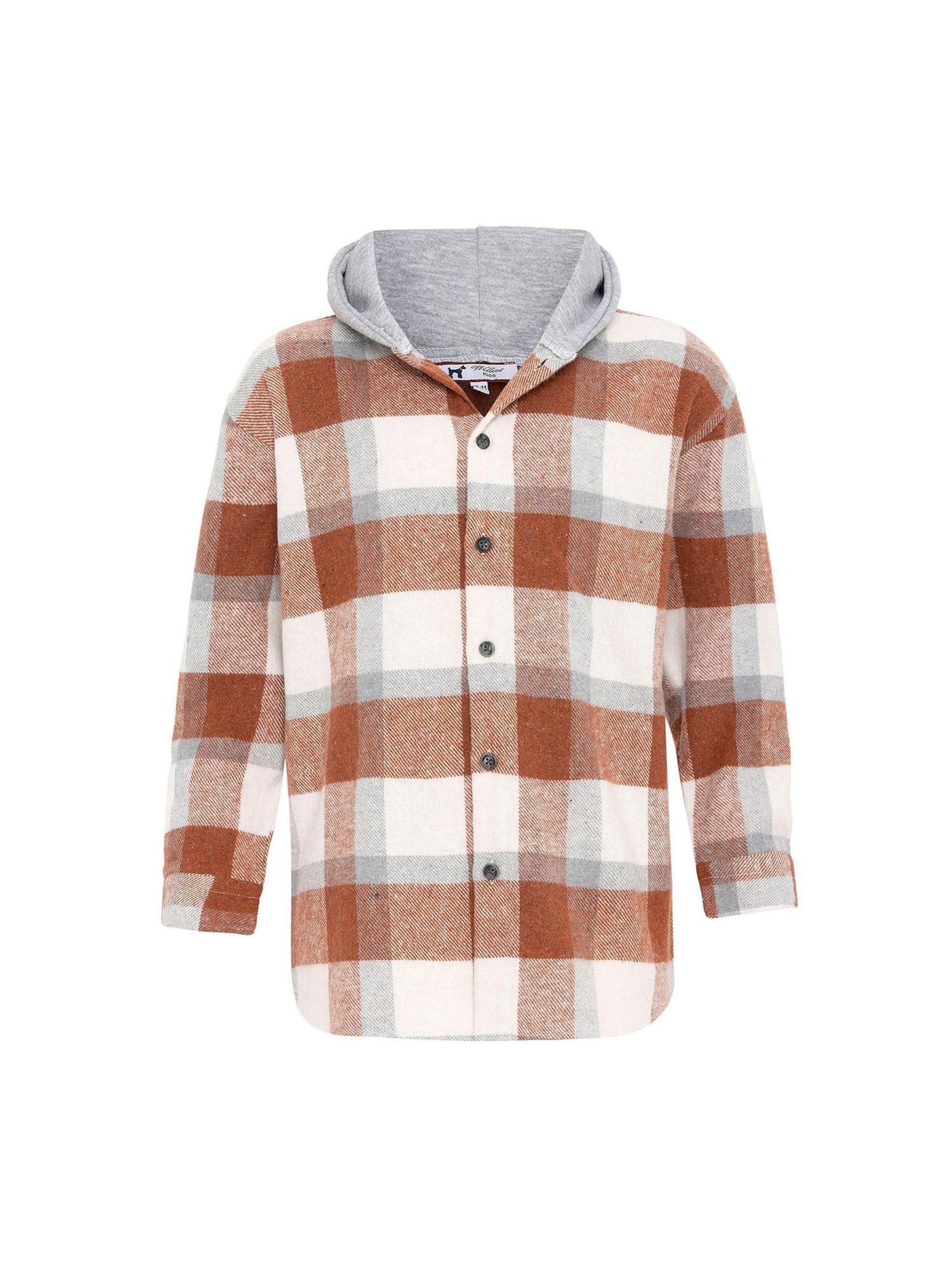 Fit confort Chemise Williot en marron : devant