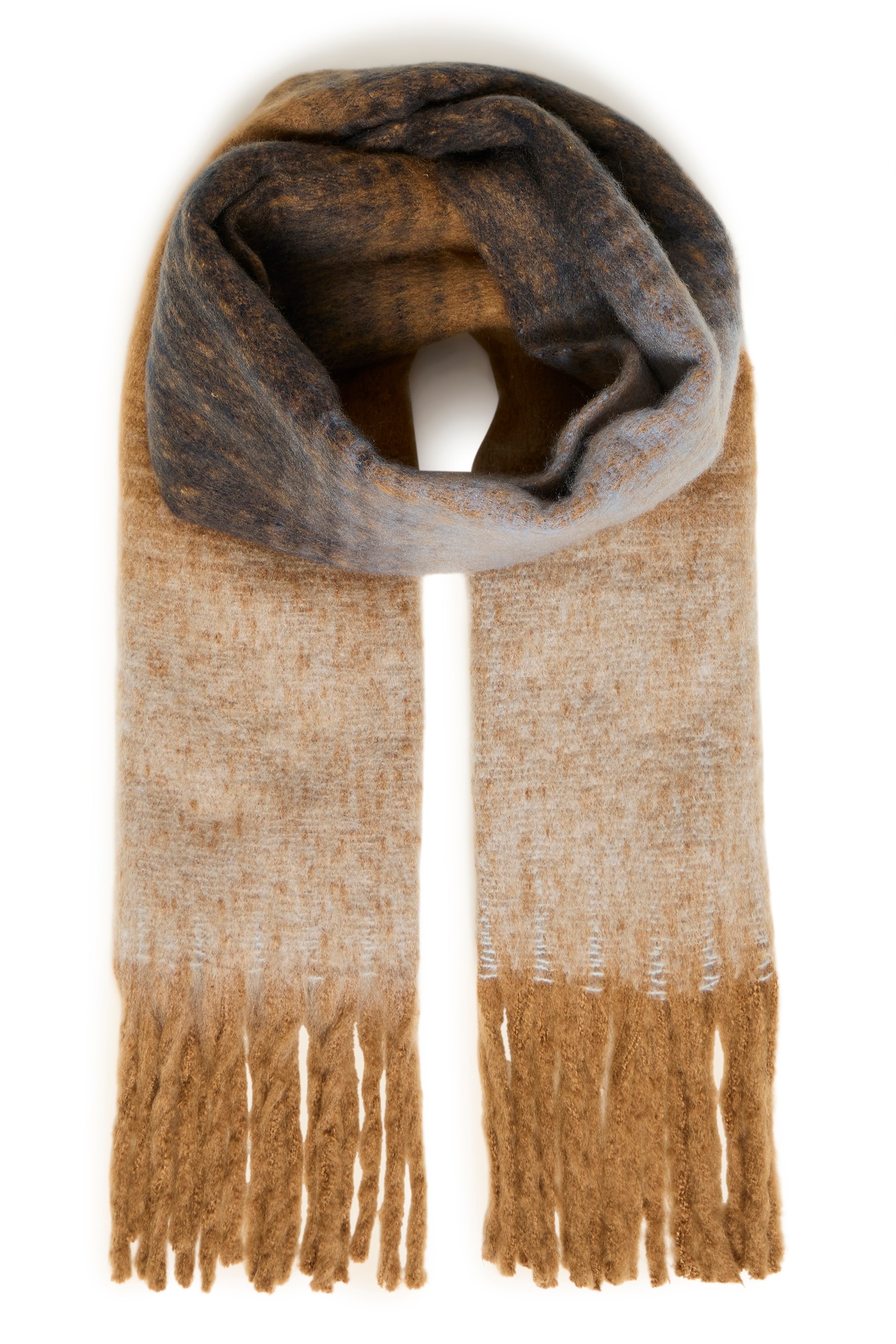 ICHI Sjaal 'IAUMA' in Blauw: voorkant