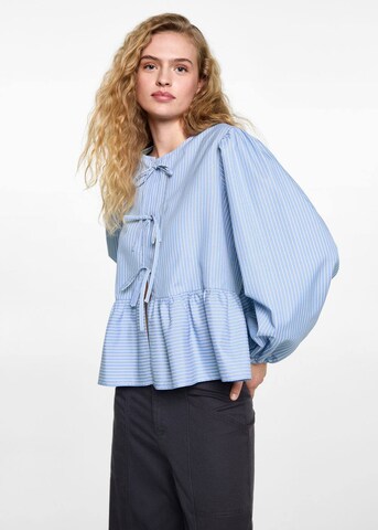 MANGO TEEN Blouse 'Lazos' in Blue: front