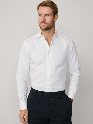 Hackett London Slim Fit Hemd 'ESS' in Weiß: Vorderseite