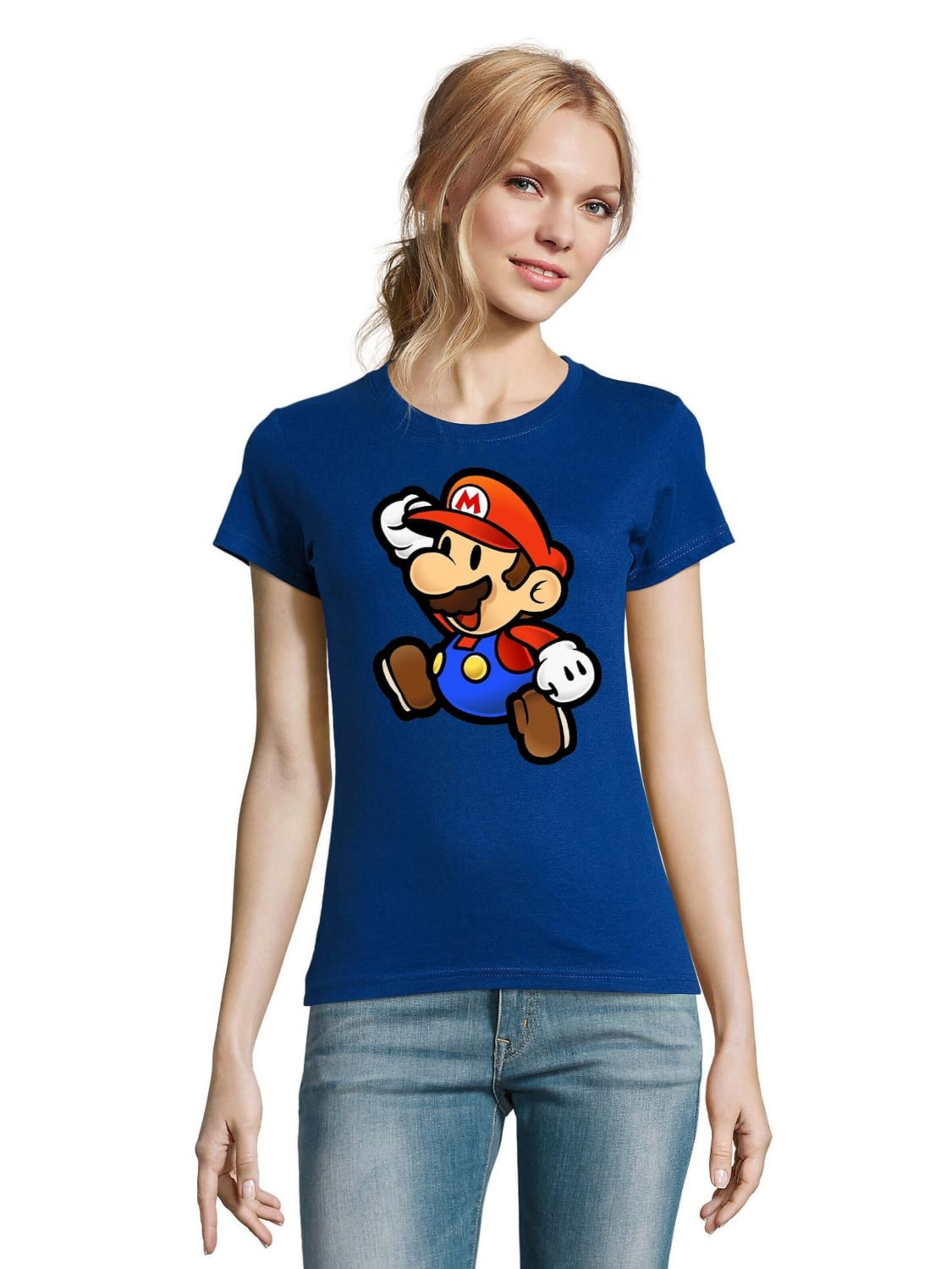 Blondie & Brownie Shirt 'Mario' in Blue: front