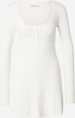 HOLLISTERPletena haljina - bijela boja: prednji dio