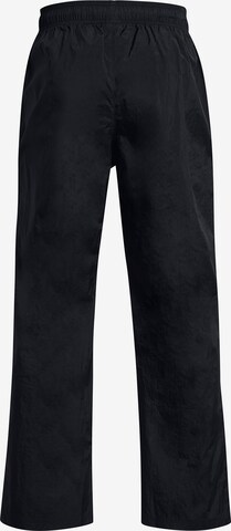 UNDER ARMOUR Regular Workout Pants ' Legacy Crinkle ' in Black