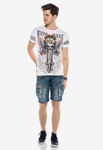 CIPO & BAXX Regular Jeans-Shorts 'CASUAL ROCKER' in Blau