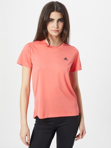 ADIDAS SPORTSWEAR Performance Shirt 'Aeroready Designed 2 Move 3-Stripes' in Pink: front