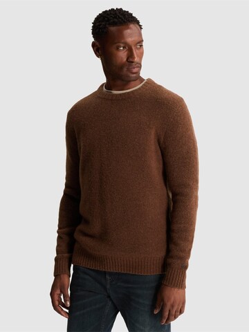 CAST IRON - Jersey 'Pullover in a wool blend with crewneck' en marrón: frente