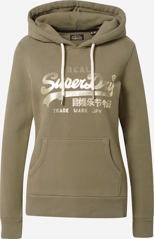 Sweat-shirt Superdry en vert : devant