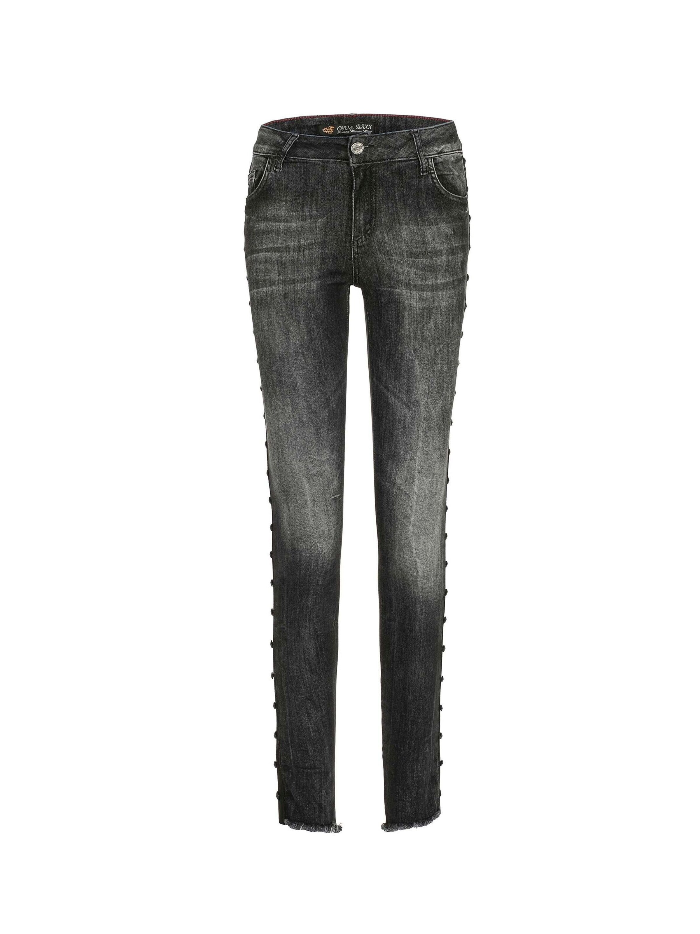CIPO & BAXX Skinny Jeans in Schwarz: Vorderseite