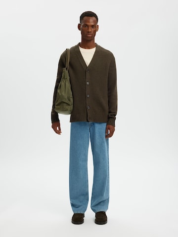 Vestes en maille 'SLHCody' SELECTED en marron