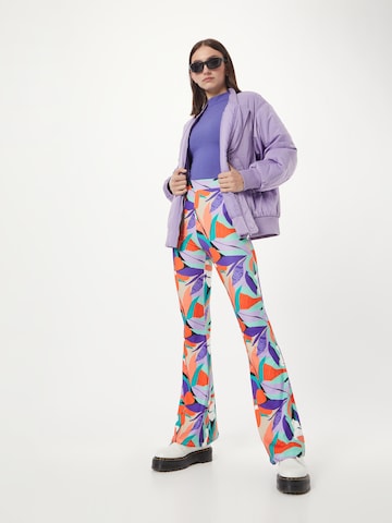 Colourful Rebel Flared Trousers in Mixed colours