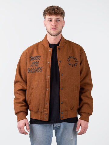 Carhartt WIP Jacke ' Work Varsity' in Braun: Vorderseite