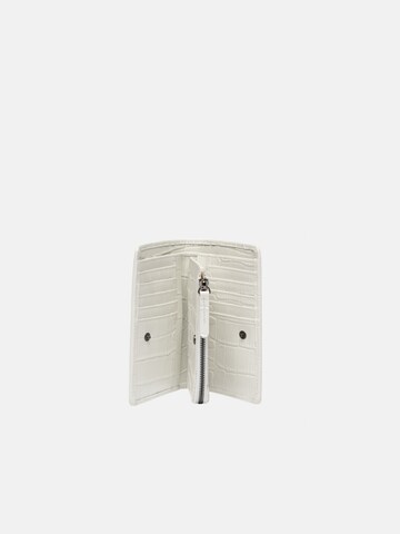 Clio Wallet 'CROCO' in White