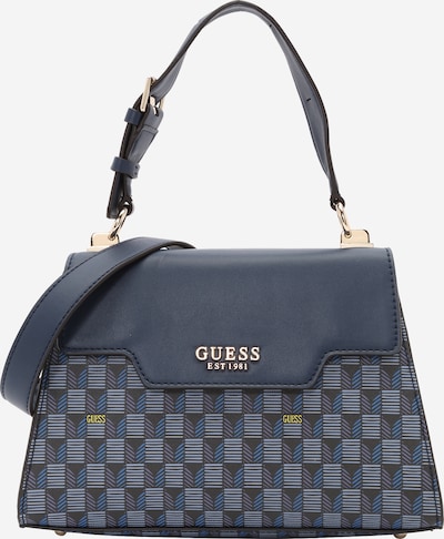 GUESS Handtas 'Hallie' in de kleur Blauw / Marine / Geel / Goud, Productweergave