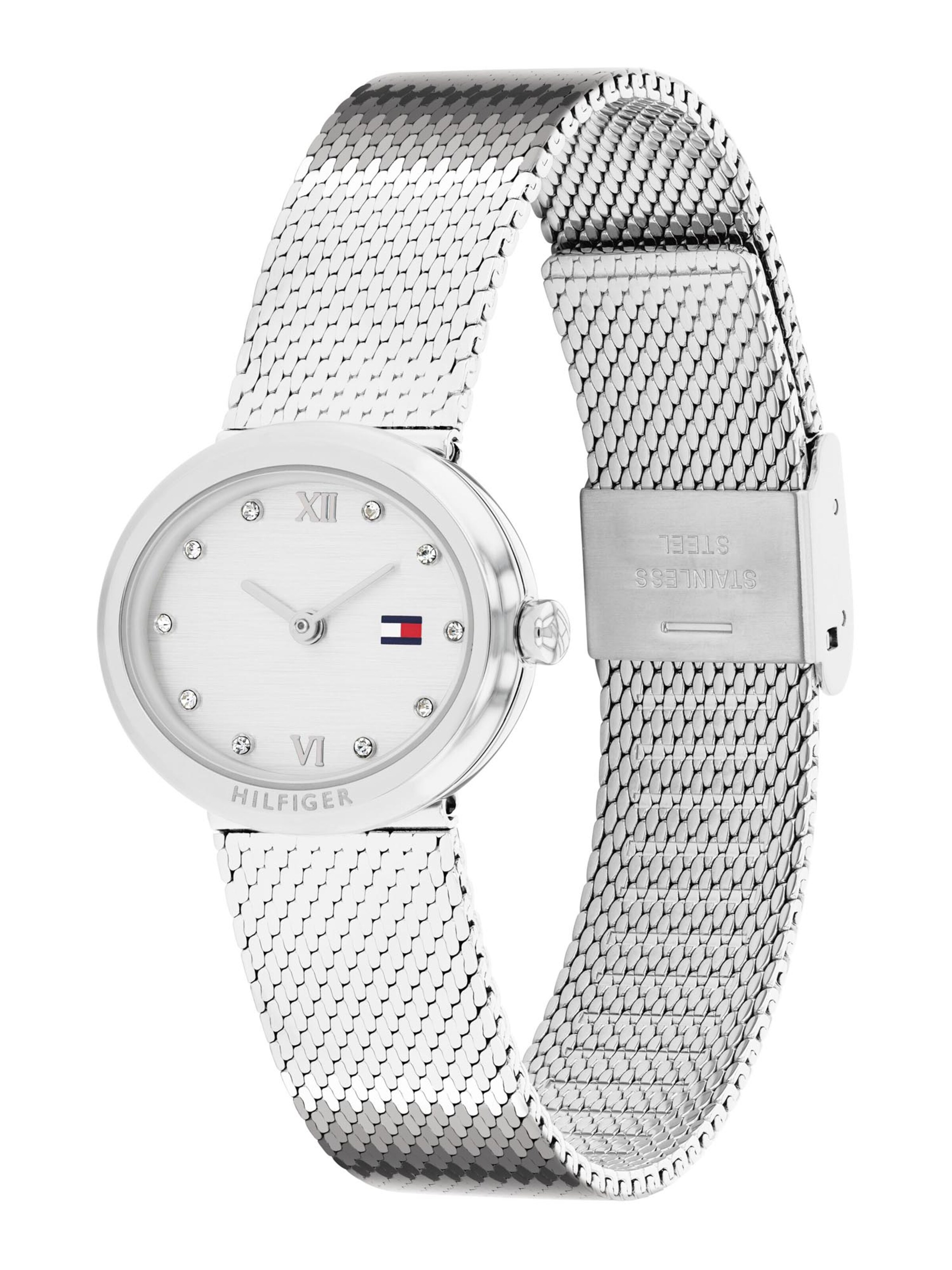 TOMMY HILFIGER Аналоговые часы 'MOIRA' в Серебристый