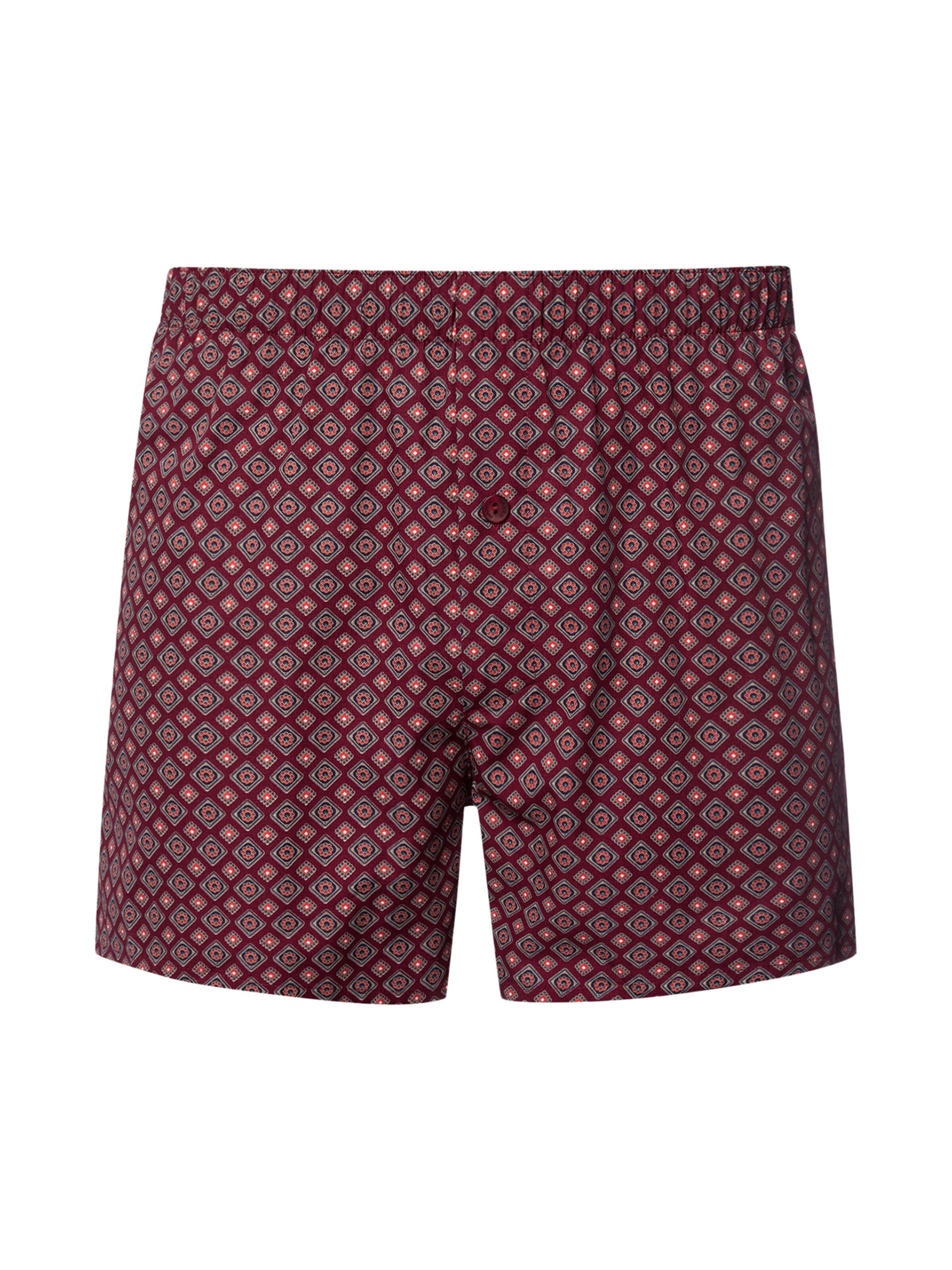 Hanro Boxer shorts ' Fancy Woven ' in Red: front
