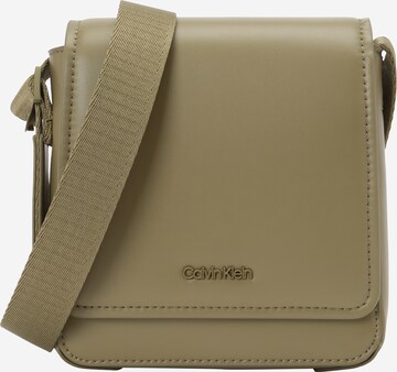 Calvin Klein - Bolso de hombro 'Eckige' en verde: frente