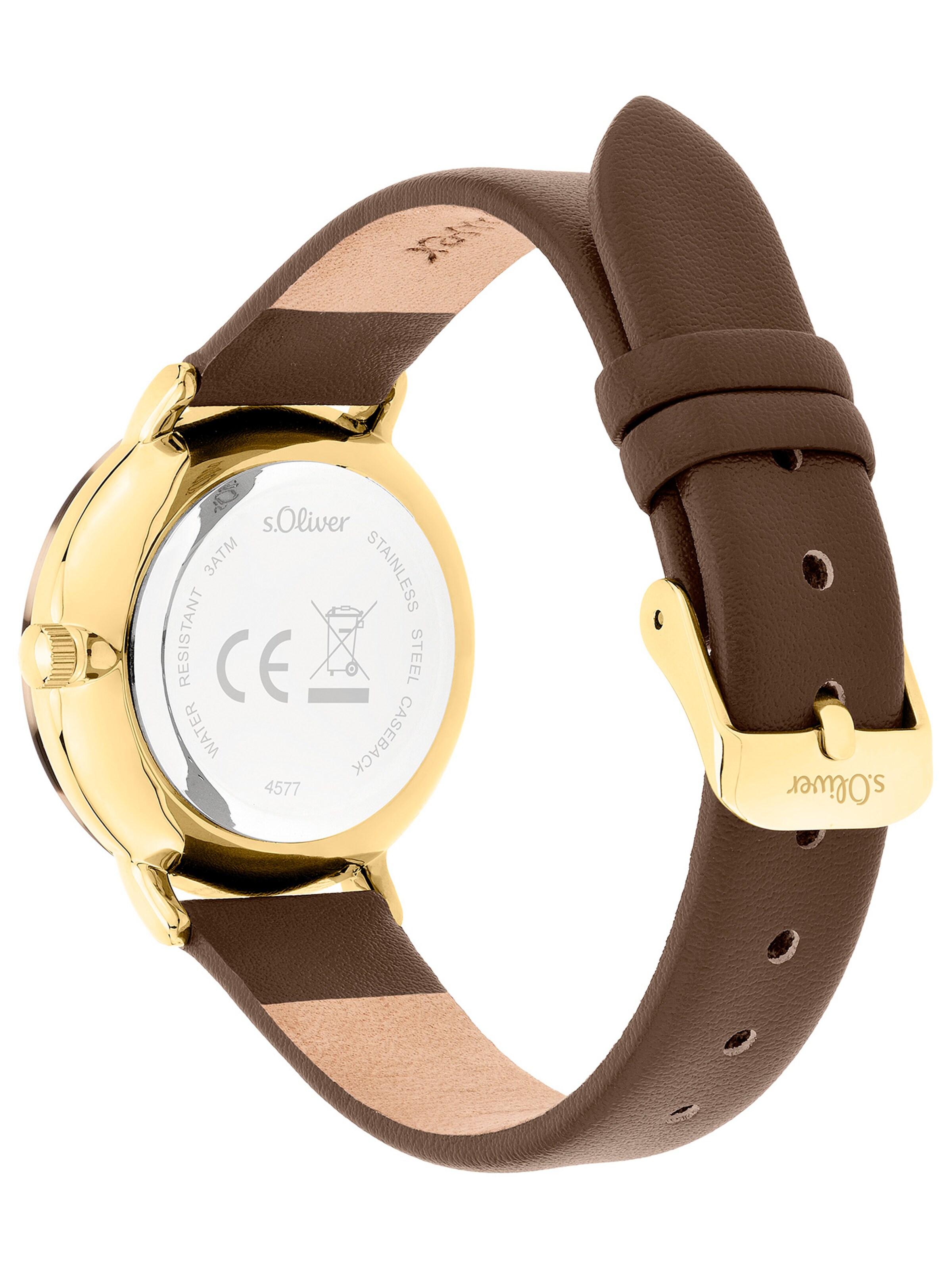 Montre à affichage analogique s.Oliver en marron