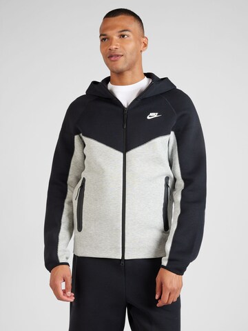 Nike Sportswear Ζακέτα φούτερ 'Tech Fleece' σε γκρι: μπροστά